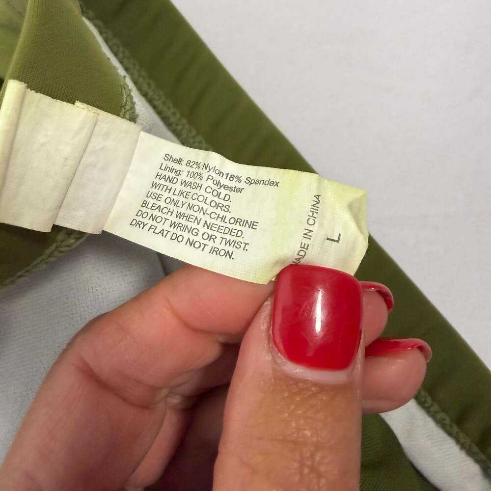 Yomoko Olive Green High-Waisted Lace-Up Bikini Set Size L - Picture 7 of 8